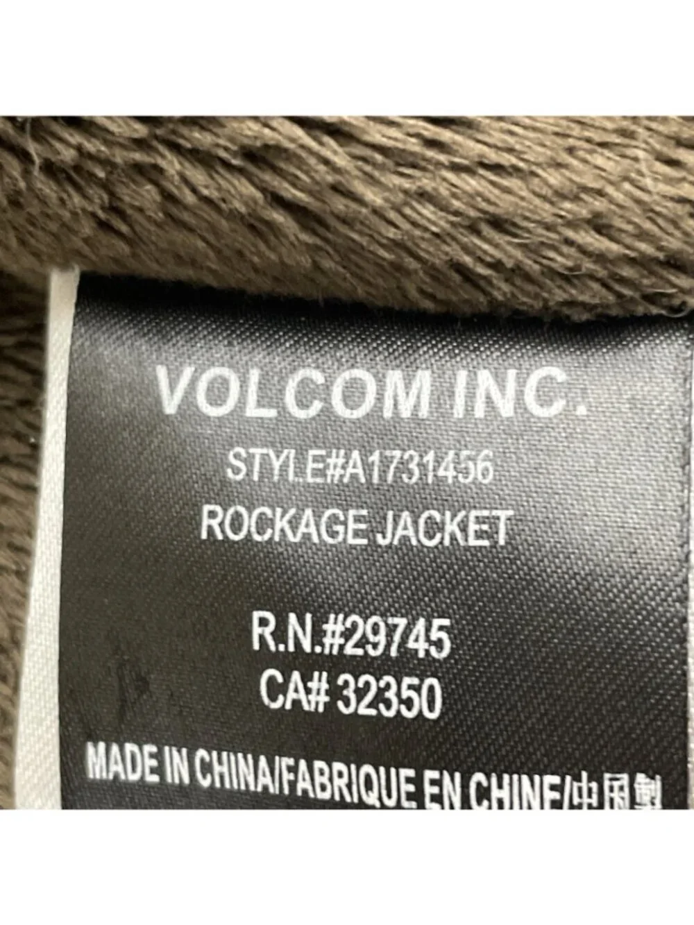 Volcom Rockage Hooded Canvas Jacket Men’s S Faux Fur Lined Work Chore Utility